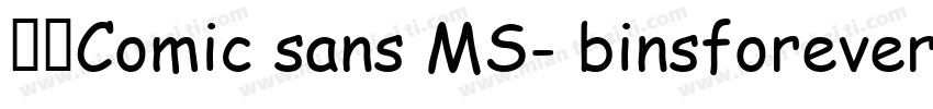雅圆Comic sans MS- binsforever 常规字体转换